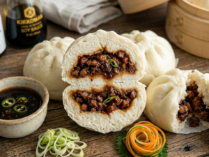 A&A Gourmet BBQ Pork Bao Bun (Char Siu Bao) - Steamed Bun with Roast Pork Filling | Frozen Dim Sum