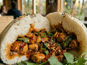 Kung Pao Chicken Bao Bun