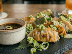 A&A Gourmet Pork & Garlic Chive Gyoza 28g - Pan-Fried Japanese-Style Dumpling | Frozen Asian Appetizer