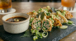 A&A Gourmet Pork & Garlic Chive Gyoza - Pan-Fried Potsticker Dumpling | Frozen Asian Appetizer