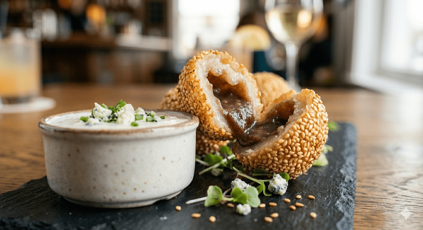 A&A Gourmet Sesame Ball - Golden Crispy Fried Sesame Rice Dessert | Frozen Asian Appetizer
